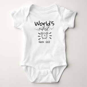 World's Cutest Alarm Clock, funny baby shower  Bodysuit