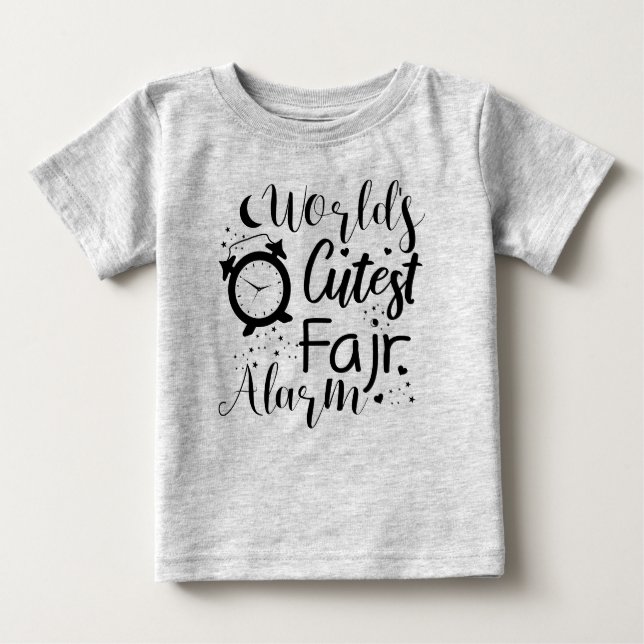 World's Cutest Fajr Alarm Funny Muslim Gift Baby T-Shirt (Front)
