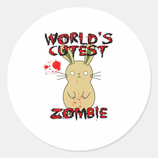 World's Cutest Zombie Classic Round Sticker (Front)