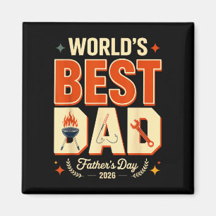 Worlds dad 2026 grilling fishing handyman father magnet