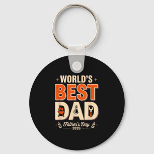 Worlds dad grill master funny bbq humour fathers key ring