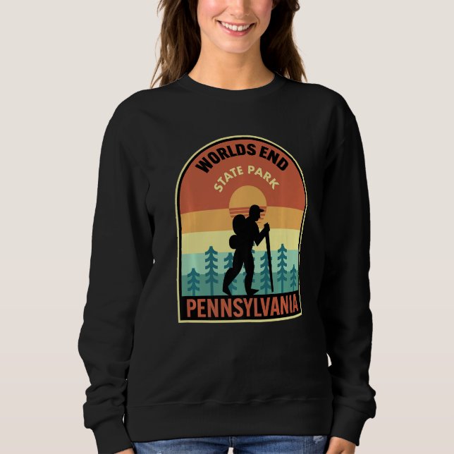 Worlds End State Park PA Retro   Sweatshirt (Front)