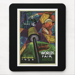 "World's Fair, Chicago, 1934" Vintage Mouse Pad