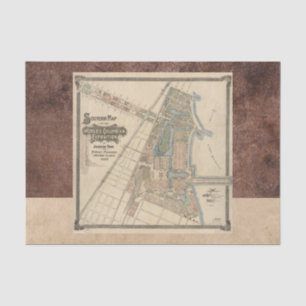 World's Fair Chicago Souvenir Map, 1893 Decoupage Tissue Paper