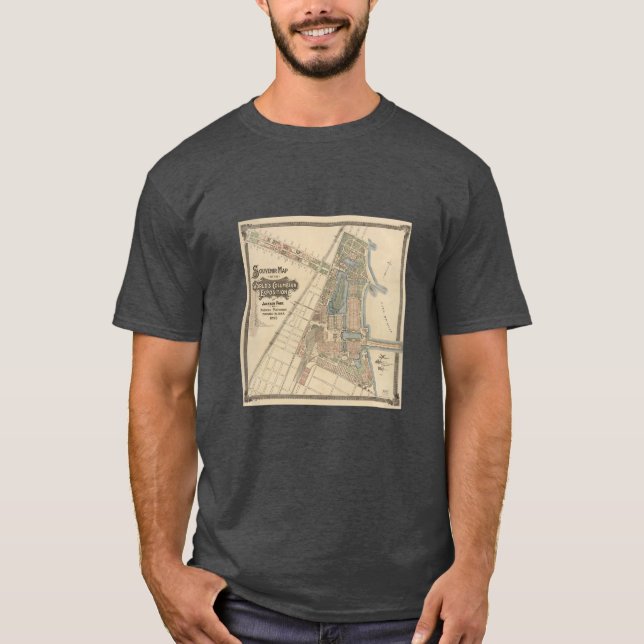 World's Fair Chicago Souvenir Map, 1893 T-Shirt (Front)