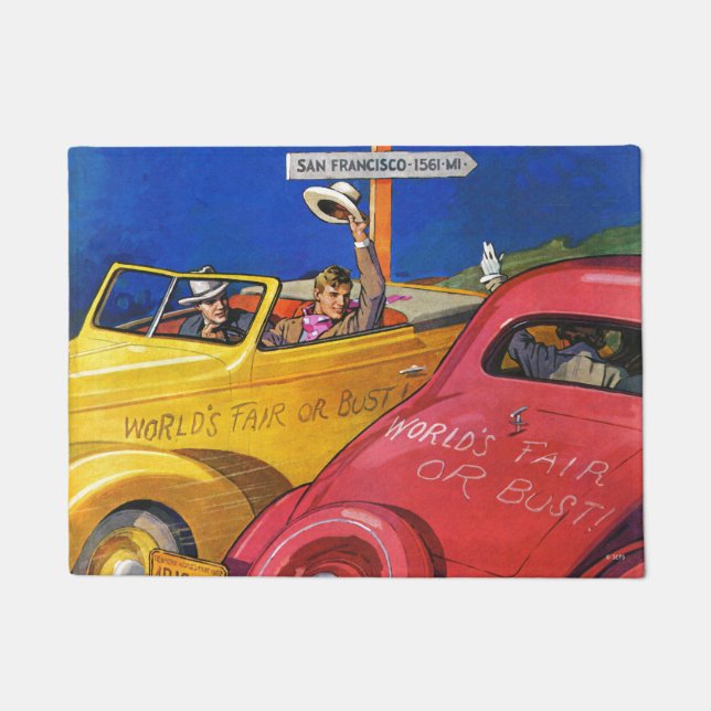 World's Fair or Bust Doormat (Front)