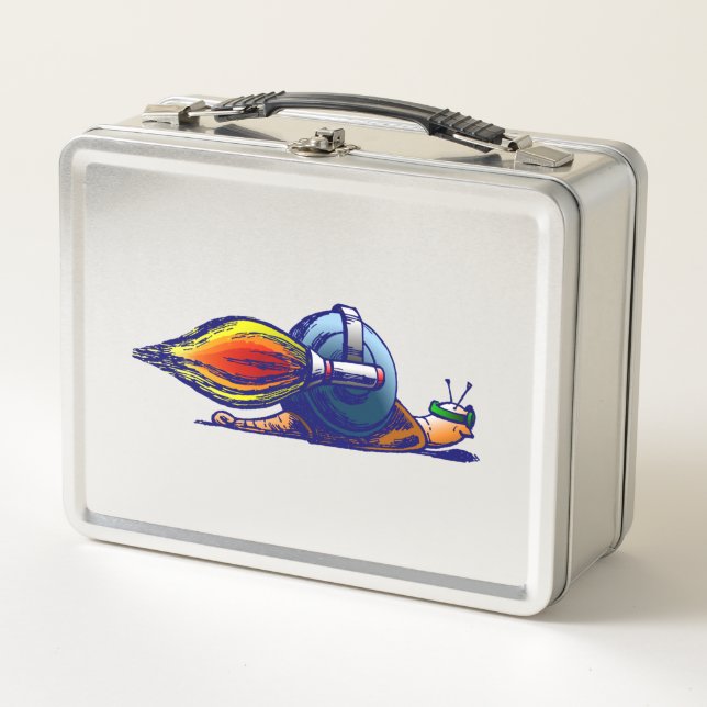 World's Fastest Rocket Snail Metal Lunch Box (Front)
