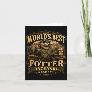 Worlds fotter funny otter backyard dad pun card