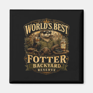 Worlds fotter funny otter backyard dad pun magnet