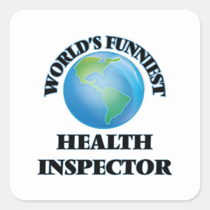 World's Funniest Health Inspector Square Sticker
