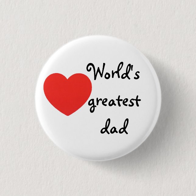 World's Greater 3 Cm Round Badge (Front)