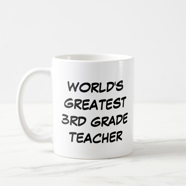 "World's Greatest 3rd Grade Teacher" Mug (Left)