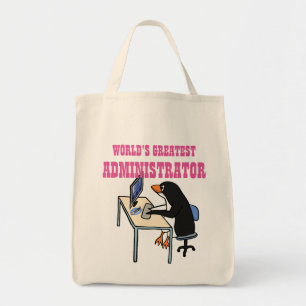 Worlds Greatest ADMINISTRATOR ADMIN Gifts Penguin Tote Bag