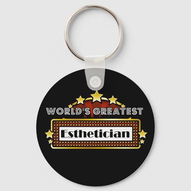 World's Greatest Aesthetician Key Ring (Front)