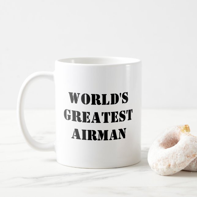 "World's Greatest Airman" Mug (With Donut)