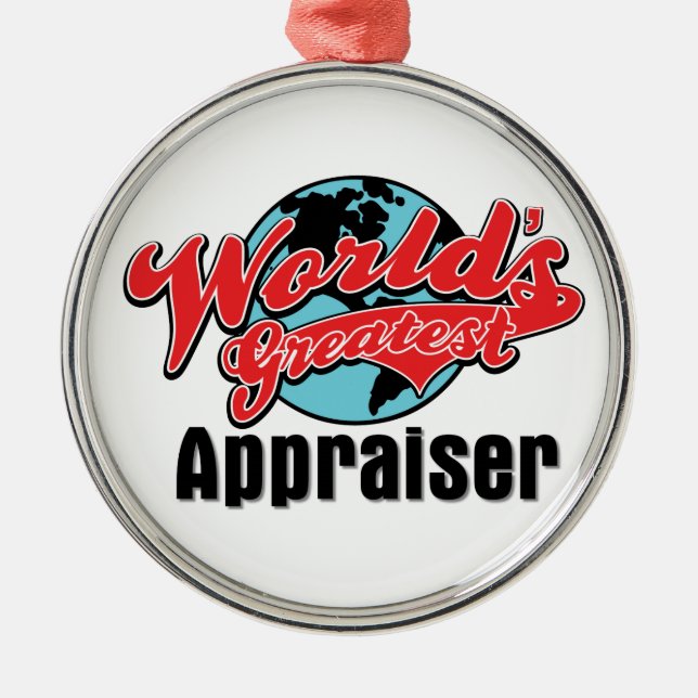 World's Greatest Appraiser Metal Tree Decoration (Front)