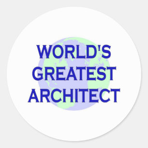 WORLD'S GREATEST ARCHITECT CLASSIC ROUND STICKER