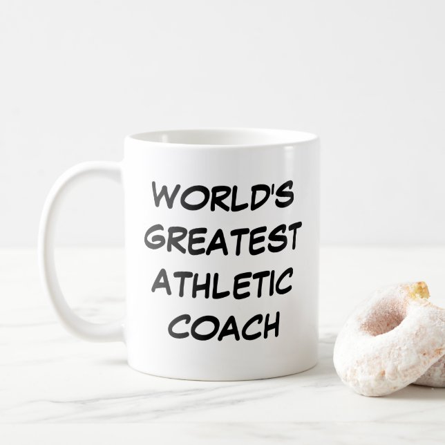 "World's Greatest Athletic Coach" Mug (With Donut)
