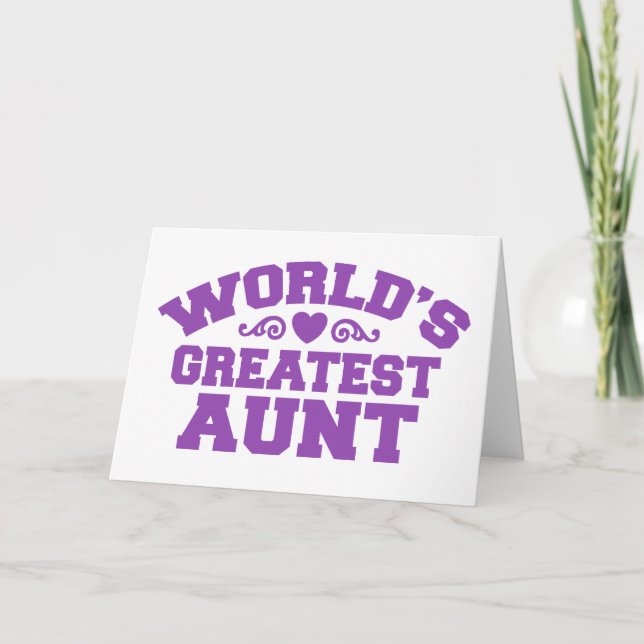 World's Greatest Aunt Card (Front)