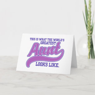 World's Greatest Aunt Card
