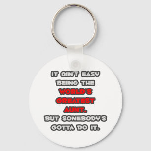 World's Greatest Aunt Joke Key Ring