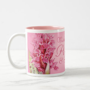 World's Greatest Aunty & friend pink orchid mug