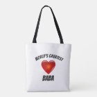 World's Greatest Baba Heart Tote Bag