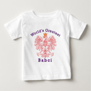 World's Greatest Babci Red Eagle Baby T-Shirt