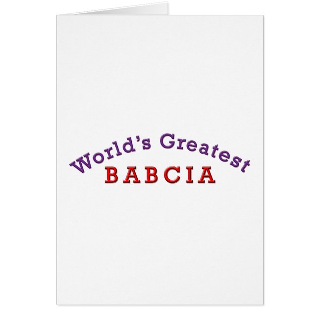 World's Greatest Babcia (Front)