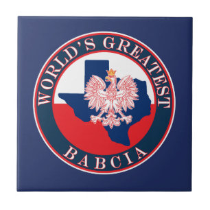 World's Greatest Babcia Ceramic Tile
