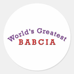 World's Greatest Babcia Classic Round Sticker