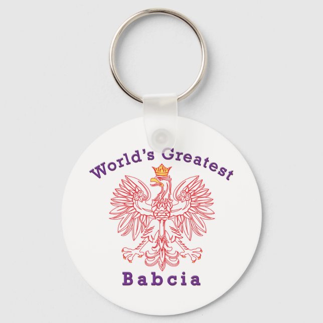 World's Greatest Babcia Eagle Key Ring (Front)