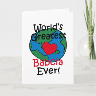 World's Greatest Babcia Heart Card