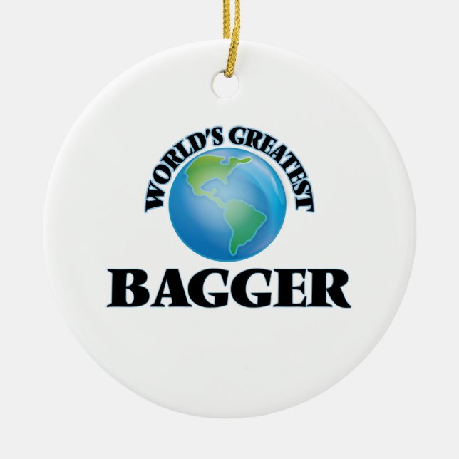 World's Greatest Bagger Ceramic Tree Decoration (Front)