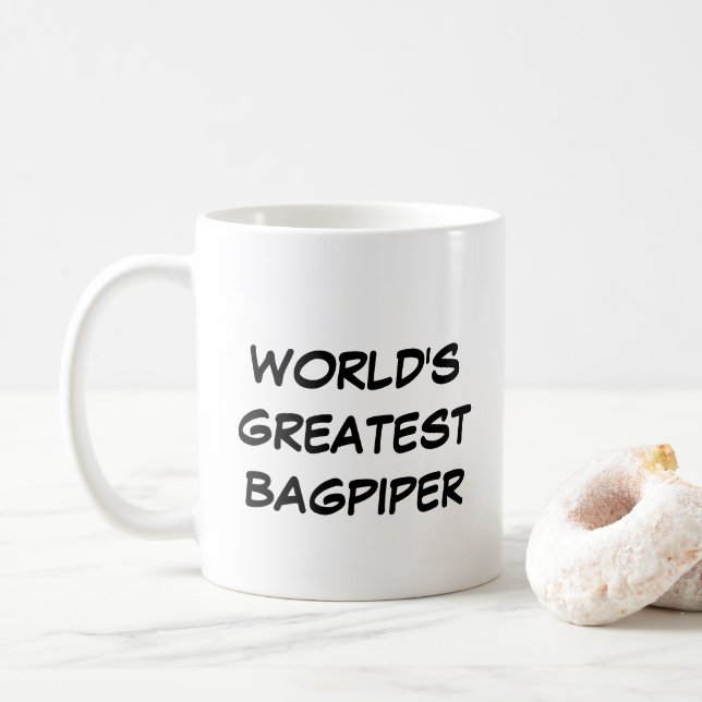 "World's Greatest Bagpiper" Mug (With Donut)