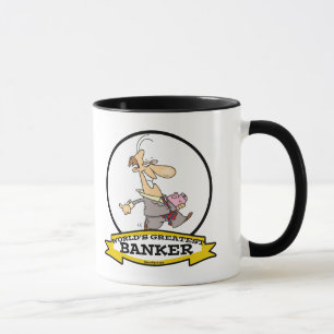 WORLDS GREATEST BANKER MEN CARTOON MUG