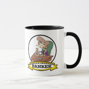 WORLDS GREATEST BANKER WOMEN CARTOON MUG