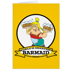 WORLDS GREATEST BARMAID WOMEN CARTOON