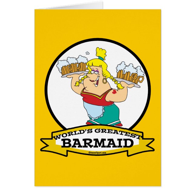 WORLDS GREATEST BARMAID WOMEN CARTOON (Front)