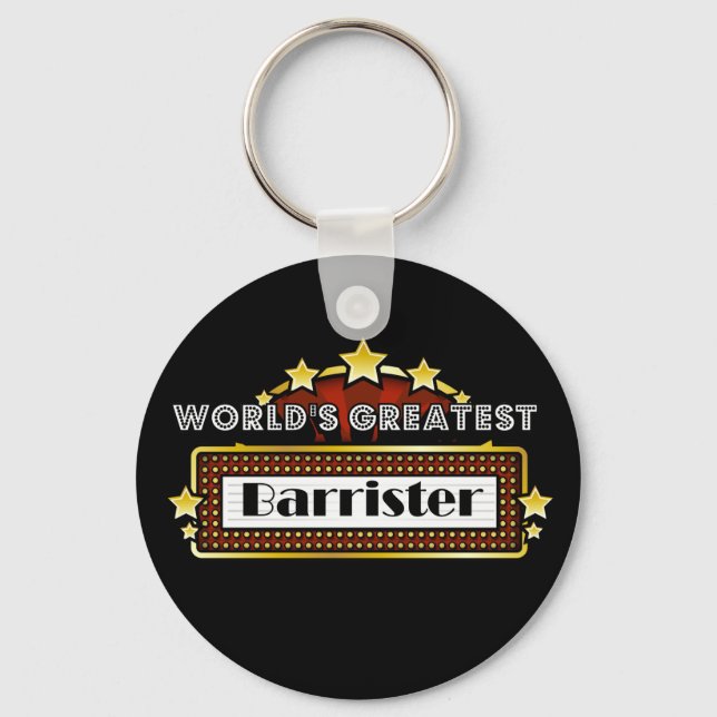 World's Greatest Barrister Key Ring (Front)