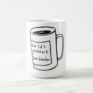 world's greatest bartender coffee mug