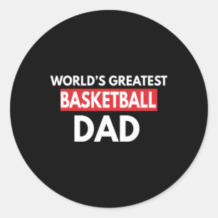 World's Greatest Basketball Dad Classic Round Sticker