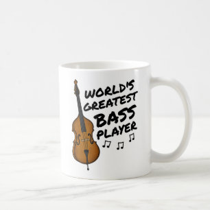 World's Greatest Bass Player, Double Bassist Funny Coffee Mug