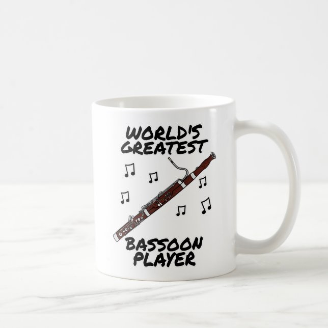 World's Greatest Bassoon Player Bassoonist Funny Coffee Mug (Right)