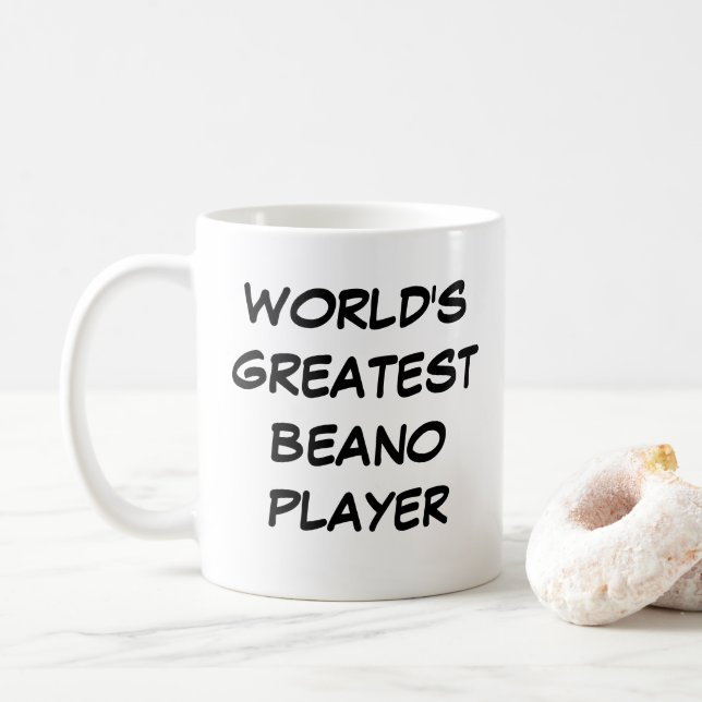 "World's Greatest Beano Player" Mug (With Donut)