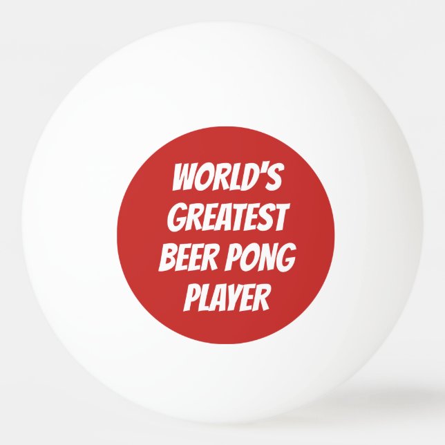 World's Greatest beer pong player ping pong balls (Front)