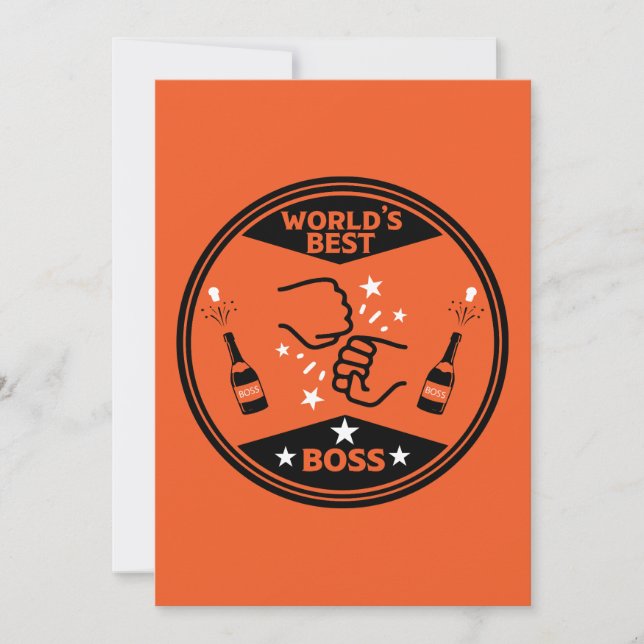 World's Greatest Best Boss Holiday Card (Front)