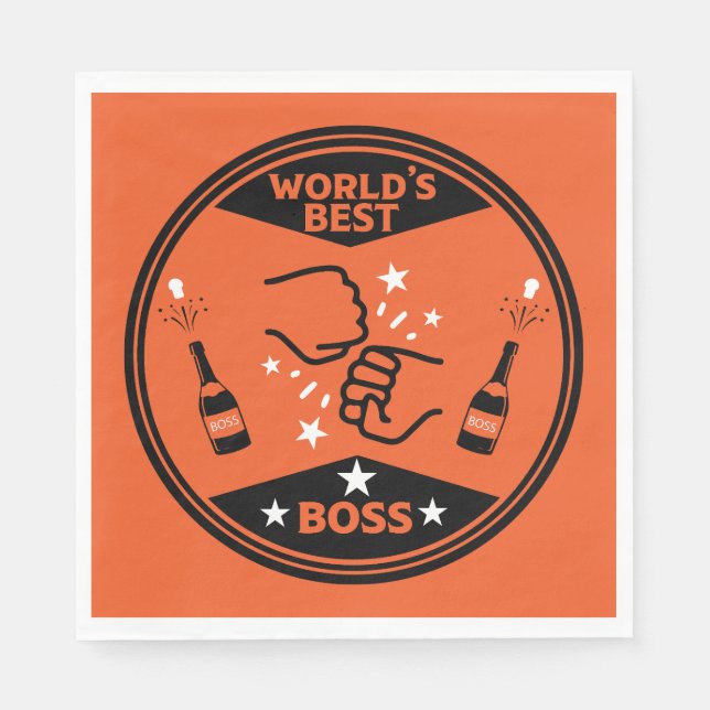 World's Greatest Best Boss Napkin (Front)