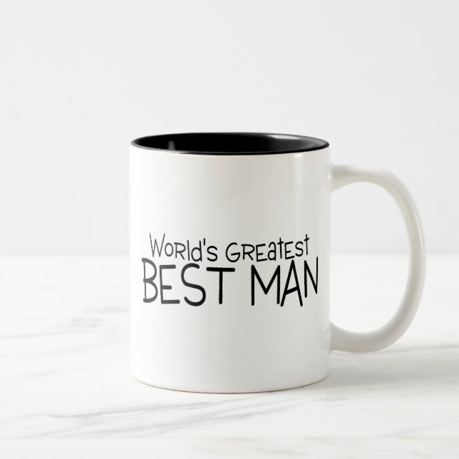 Worlds Greatest Best Man Wedding Two-Tone Coffee Mug (Right)