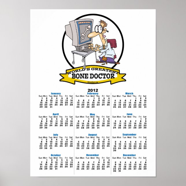 WORLDS GREATEST BONE DOCTOR MEN CARTOON POSTER (Front)